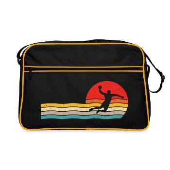 Handball rétro handballeur - Sac Retro - noir/or - Devant