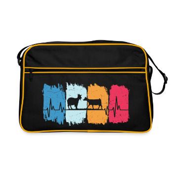 Goats Retro Heartbeat T-Shirt Goat - Sac Retro - noir/or - Devant