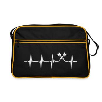 Darts heartbeat t-shirt dart - Sac Retro - noir/or - Devant