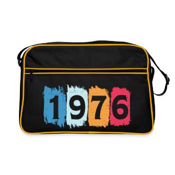 T-shirt rétro 1976 76 millésime 1976 - Sac Retro - noir/or - Devant