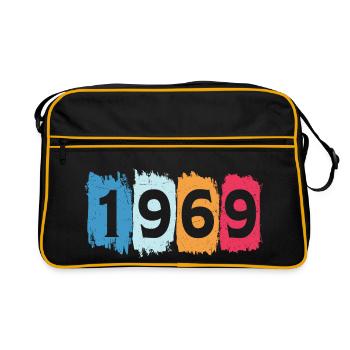 T-shirt rétro 1969 69 millésime 1969 - Sac Retro - noir/or - Devant