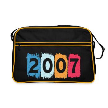 T-shirt rétro 2007 07 millésime 2007 - Sac Retro - noir/or - Devant