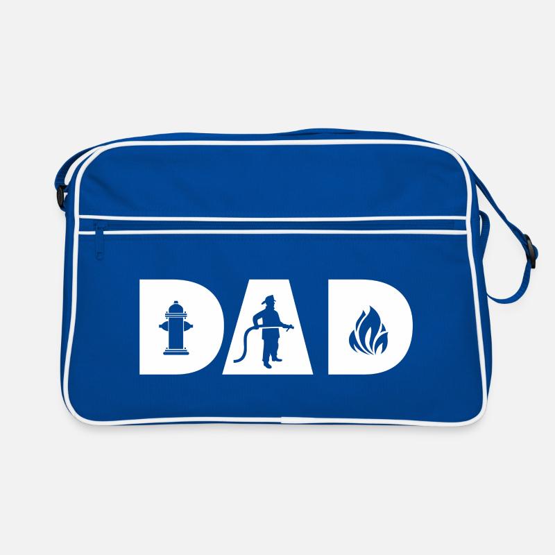 Firefighter Father Dad Retro Bag