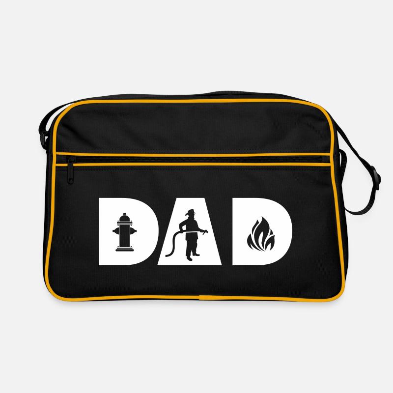 Firefighter Father Dad Retro Bag