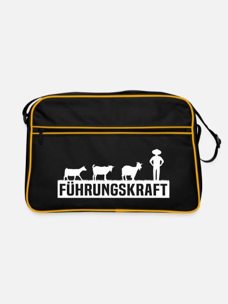 Führungskraft von ziegen - Retro Tasche - Schwarz/Gold