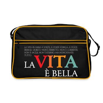 La vita e bella (sombre) - Sac Retro - noir/or - Devant