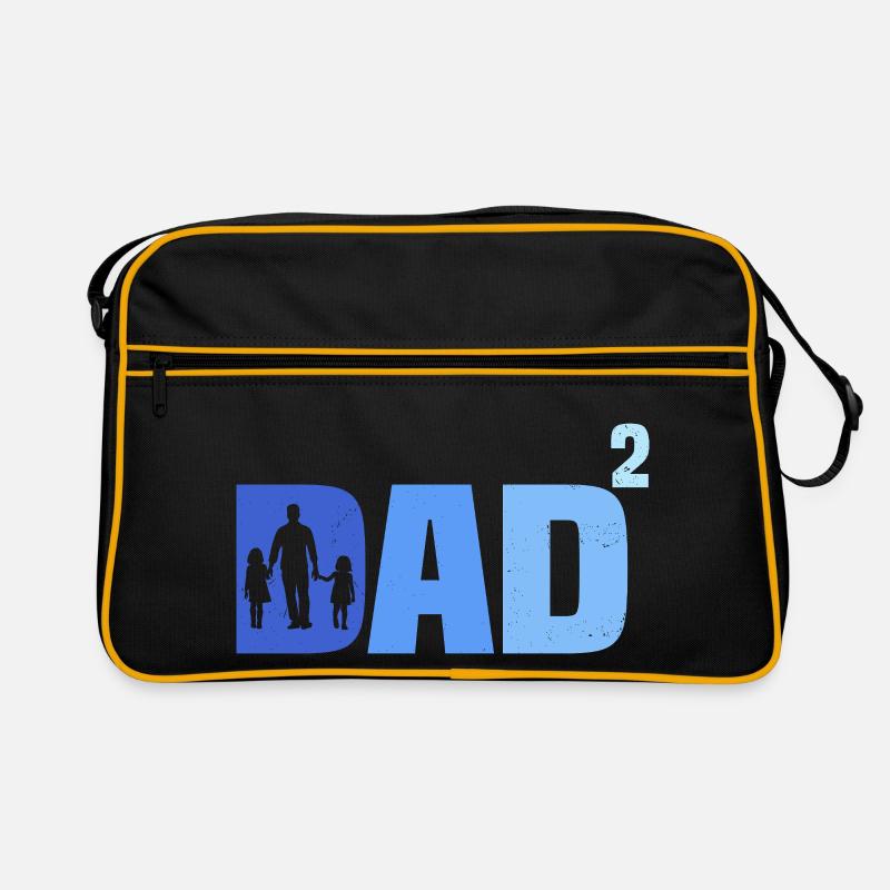 Father of Two Daughters Gift Dad Daughters Retro Bag
