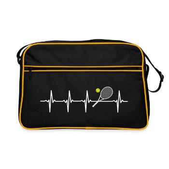 Tennis Heartbeat Raquettes de tennis Joueurs de tennis - Sac Retro - noir/or - Devant
