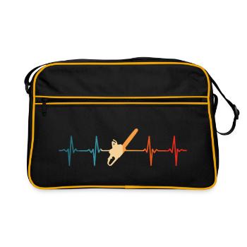 Lumberjack Heartbeat Tronçonneuse Lumberjack - Sac Retro - noir/or - Devant