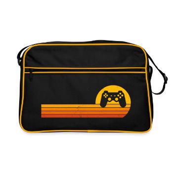 Sunrise console retro gamer gamer video player - Retro Bag - black/gold - Front