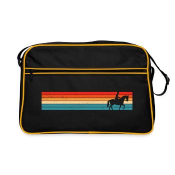 Équitation rétro cavalier - Sac Retro - noir/or - Devant