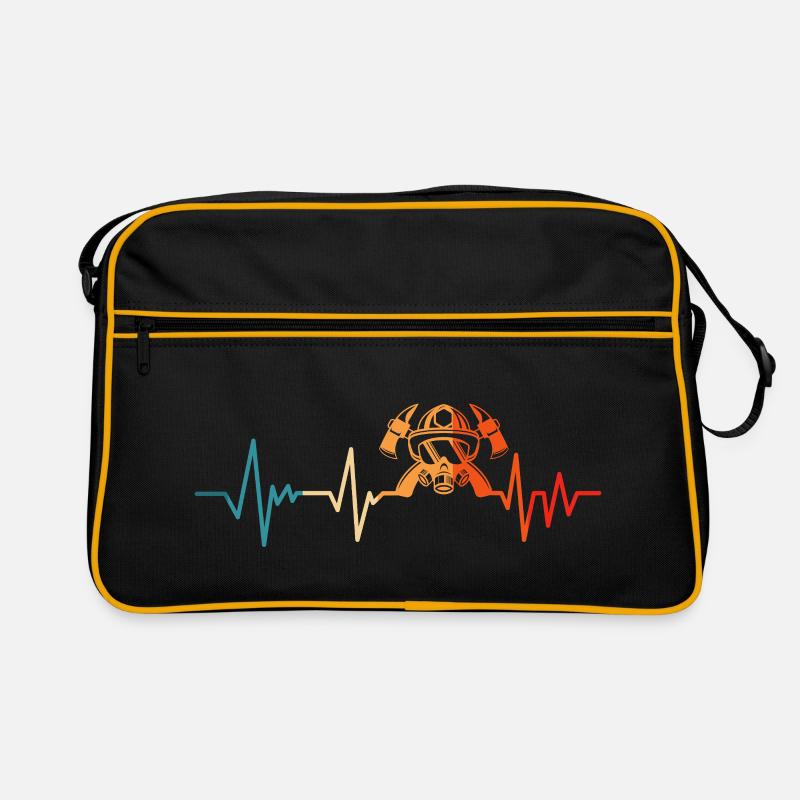 Pompier battement de cœur pompier pompier Sac Retro