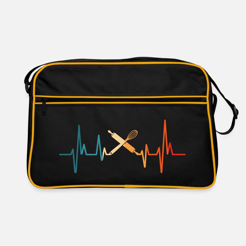 Baker Heartbeat Baking Baker Cake Cupcake Retro Bag