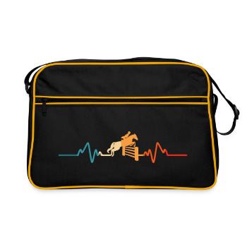 Rider Riding Horse Heartbeat Rider - Retro Bag - black/gold - Front