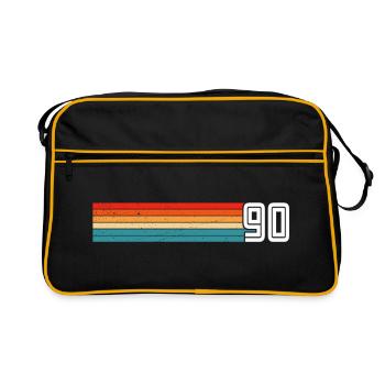 Retro 1990 t-shirt 90 vintage 1990 - Retro Tasche - Schwarz/Gold - Vorne