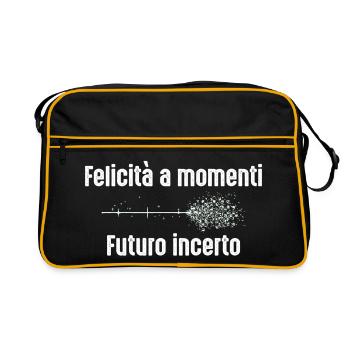 Le bonheur dans des instants, un avenir incertain - Sac Retro - noir/or - Devant