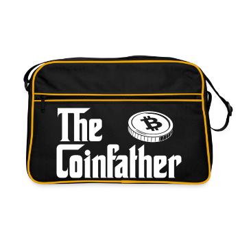 Parodie de Coinfather Crypto Bitcoin Hodl Blockchain - Sac Retro - noir/or - Devant