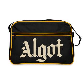 Algot Gothic Logo Print - Retro Bag - black/gold - Front