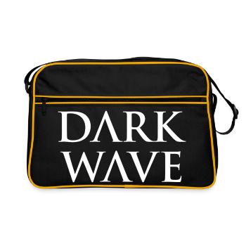 Typographie à ondes sombres - Sac Retro - noir/or - Devant
