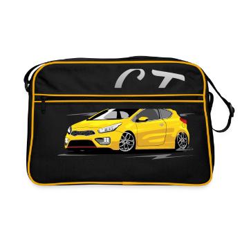Ceed GT gelb - Retro Tasche - Schwarz/Gold - Vorne