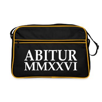 Abitur 2026 - Retro Tasche - Schwarz/Gold - Vorne