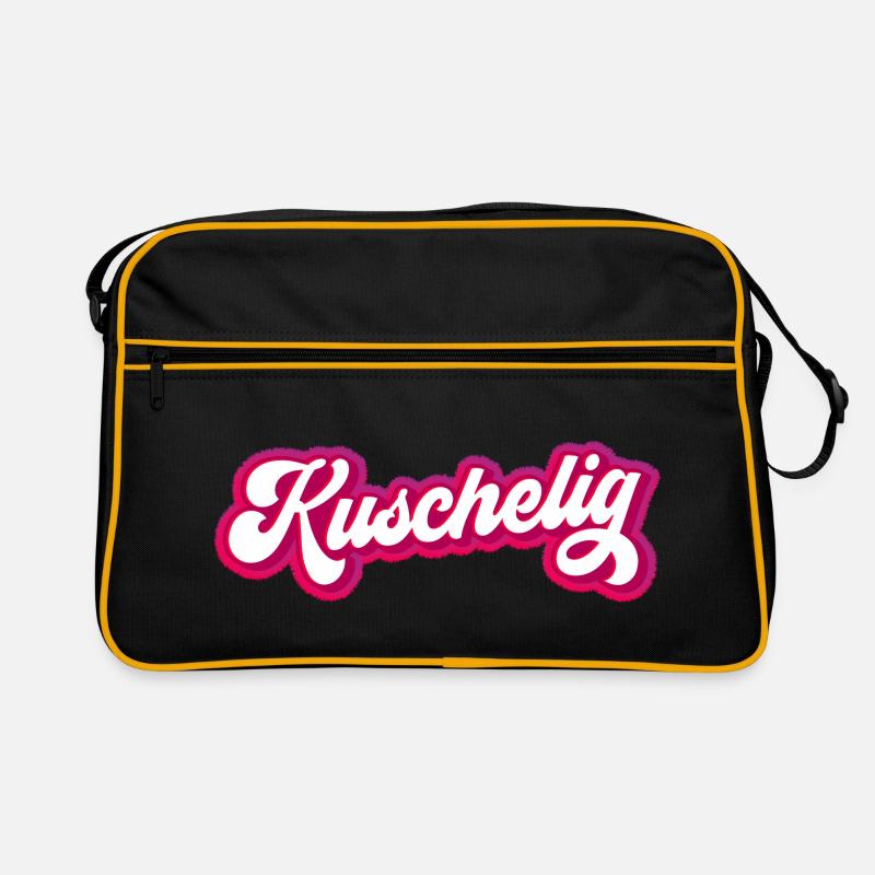 kuschelig - Retro Tasche - Schwarz/Gold