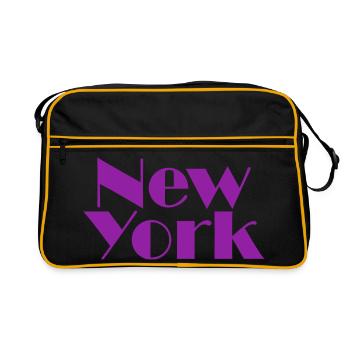 NEW YORK-Purple Broadway - Retro Bag - black/gold - Front