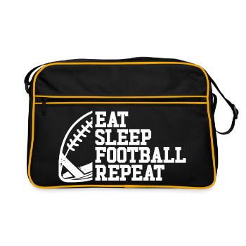 Manger Dormir Football Répétez le football des garçons - Sac Retro - noir/or - Devant