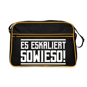 De toute façon, ça s’intensifie ! - Sac Retro - noir/or - Devant
