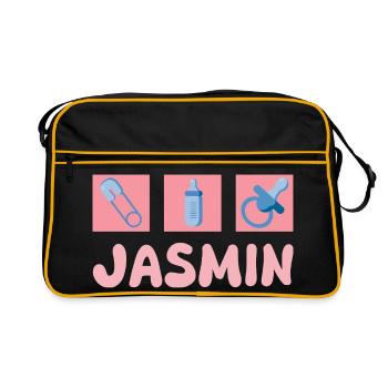 Le jasmin comme tétine - Sac Retro - noir/or - Devant