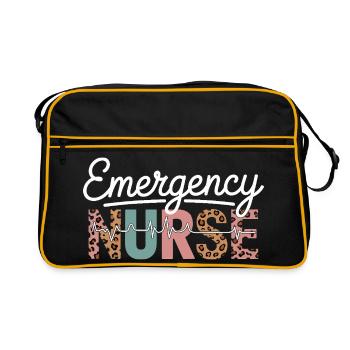 Infirmière d’urgence Imprimé léopard - Sac Retro - noir/or - Devant