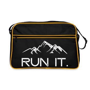 Ultra Running – Lauf es! - Retro Tasche - Schwarz/Gold - Vorne