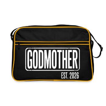 Godmother Est 2026 Graphic Tee - Retro Tasche - Schwarz/Gold - Vorne