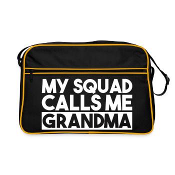 My Squad Calls Me Mom Retro Typography - Retro Bag - black/gold - Front