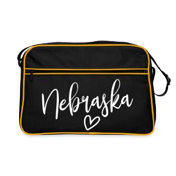 Nebraska Heart Women's Love Nebraska - Retro Bag - black/gold - Front