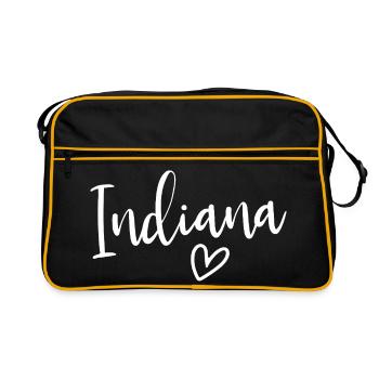 Indiana Heart Women's Love Indiana - Retro Bag - black/gold - Front