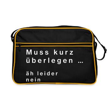 Have to think for a moment ... no - Retro Bag - black/gold - Front