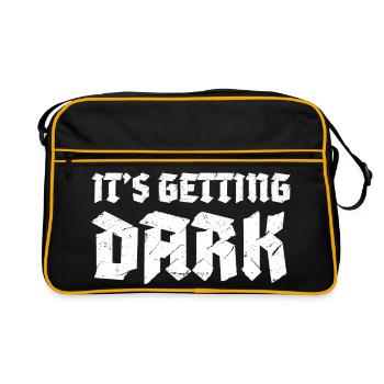 It's Getting Dark Graffiti typography design - Retro Bag - black/gold - Front