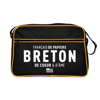 Francais De Papiers Breton De Coeur D Ame T-Shi... - Sac Retro - noir/or - Devant