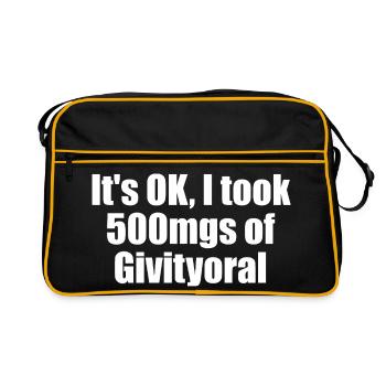 It's okay, I have 500 mg oral motivational tablets - Retro Bag - black/gold - Front