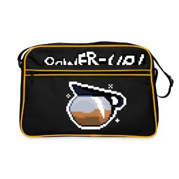Power-Up! - Retro Tasche - Schwarz/Gold - Vorne