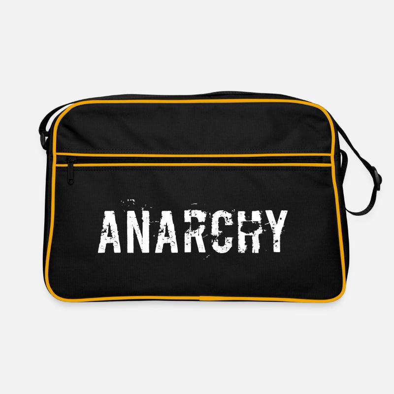 Anarchie - Retro Tasche - Schwarz/Gold