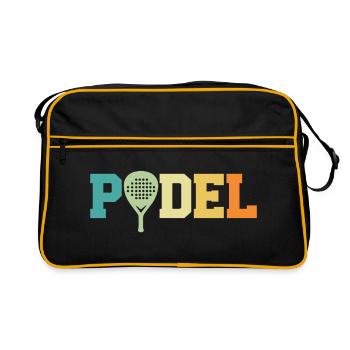 Retro-Padel - Retro Tasche - Schwarz/Gold - Vorne