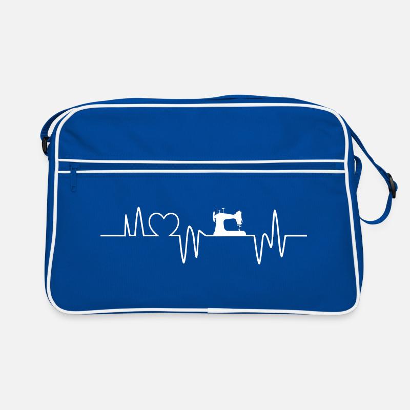 Heart Rhythm Seamstress Sewing Machine Retro Bag