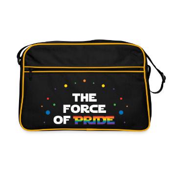 Mois de la fierté LGBT - La force de la fierté - Sac Retro - noir/or - Devant