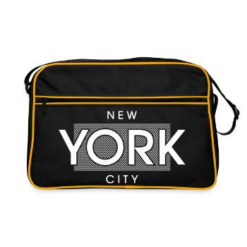 Motif classique de la ligne d’horizon de New York - Sac Retro - noir/or - Devant