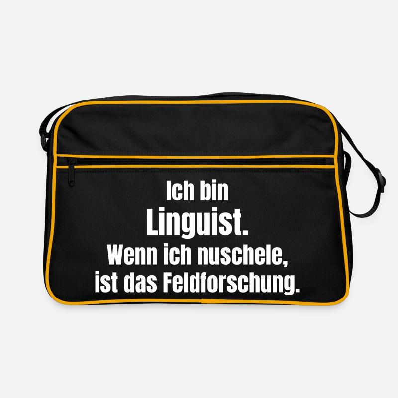 Ich bin Linguist Feldforschung Retro Tasche