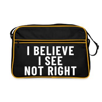 I believe I see not right Denglish - Retro Bag - black/gold - Front