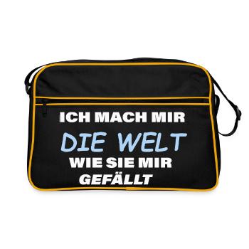 WORLD - AS I LIKE IT - Retro Bag - black/gold - Front