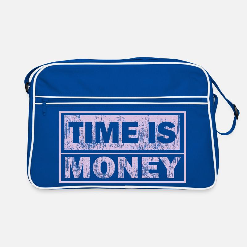 Zeit ist Geld Neon-Panel Retro Tasche
